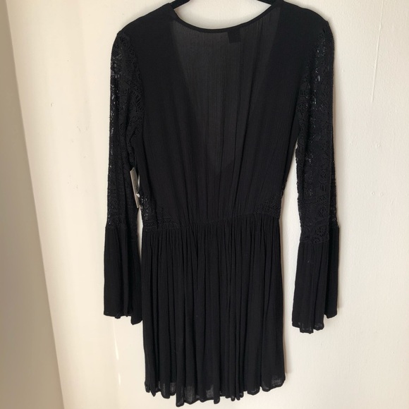 VOLCOM black lace inset dress - Picture 2 of 6